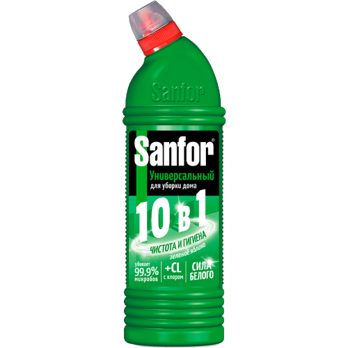 SANFOR гель универсальный 10в1 зеленое яблоко 750г